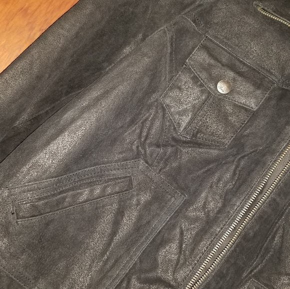 NWOT -Real Leather Levi's Metallic Jacket - Picture 8 of 10